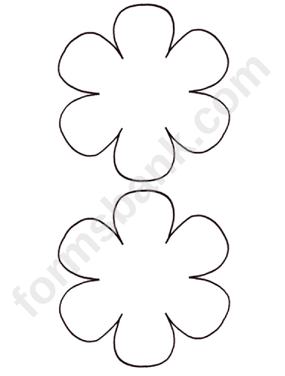 Two Large Flowers Template