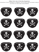 Pirate Day Black Eyepatches Template Printable pdf