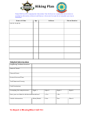 Hiking Plan Template - Snohomish County
