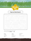 Popcorn Word Search Puzzle Template