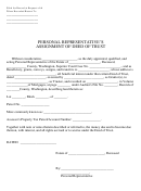 Wisconsin Personal Representative's Assignment Of Deed Of Trust