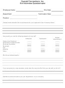 Exit Interview Questionnaire Form
