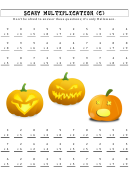 Scary Multiplication Worksheet With Answer Key