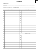 Camp Roster Template