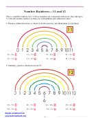 Number Rainbows 11 And 12 Subtraction Worksheet