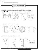 Symmetry Worksheet With Answers Printable pdf