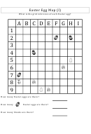 Easter Egg Map Grid And Counting Math Worksheet With Answers Printable pdf