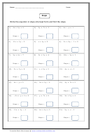 Equation In Slope-Intercept Worksheet With Answers Printable pdf