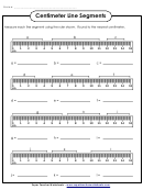 Centimeter Line Segments Measurement Worksheet With Answers Printable pdf