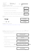 Midterm Math Worksheet With Answers - Dr. Lily Yen, 2015