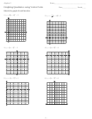 Graphing Quadratics Using Vertex Form Worksheet Printable pdf