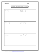 Two-step Equations - Fractions Worksheet With Answers