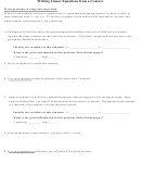 Linear Equation Worksheet With Answers Printable pdf