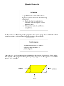 Quadrilaterals Worksheet With Answers