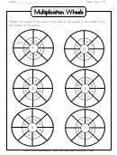 Multiplication Wheels Worksheet