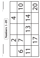 Numbers 1-20 Worksheet With Answers Printable pdf