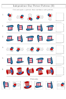 Independence Day Picture Patterns Worksheet