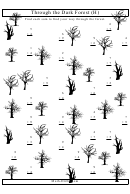 Through The Dark Forest Single Digit Addition Worksheet With Answers Printable pdf