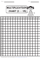 Multiplication Chart (1-15) Worksheet With Answers