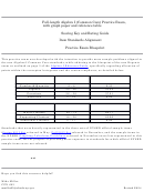 Algebra I (common Core) Practice Exam Worksheet With Scoring Key And Rating Guide - Mike Miller