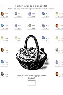 Easter Eggs In A Basket Adding Worksheet Witn Answers