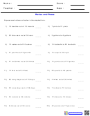 Ratios And Rates Worksheet With Answers