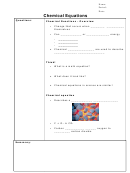 Chemical Equations Worksheet