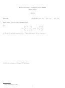 Math 205a,b Linear Algebra Worksheet - 2015