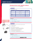 Unit 2: Section 1 - Standard Form With Negative Indices Examples And Worksheets Printable pdf
