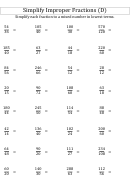 Simplify Improper Fractions Worksheet With Answer Key Printable pdf