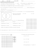 Math Mat 190 Test 1 Template - 2008 Printable pdf