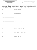 Chemistry Equations (balanced Or Not) Worksheet