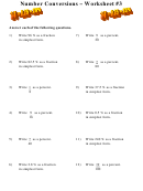Fractions Conversions Worksheet