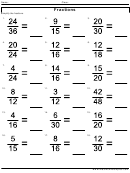 Simplifying Fractions Worksheet With Answer Key