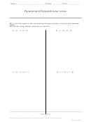Parallel And Perpendicular Lines Worksheet With Answer Key - Mausmi Jadhav