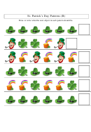 St. Patrick's Day Patterns Worksheet With Answer Key