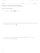 Ws 7.2 Parametric & Vector Accumulation Calculus Worksheet