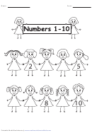 Numbers 1 To 10 Counting Math Worksheet With Answer Key