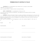 Fillable Termination Of Contract Of Sale Template Printable pdf