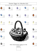 Easter Eggs In A Basket Double Digit Worksheet With Answer Key Printable pdf