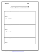 Order Of Operations - Basic Four Operations Worksheet With Answer Key