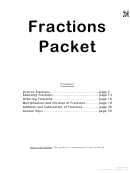 Fractions Packet - Examples And Worksheets With Answers