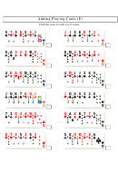 Adding Playing Cards Worksheet With Answer Key Printable pdf
