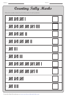 Counting Tally Marks Worksheet With Answer Key
