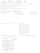 Math Mat 190 Test Worksheet - 2008 Printable pdf