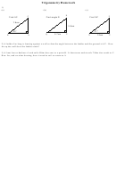 Trigonometry Homework Worksheet Printable pdf