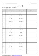 Elapsed Time Worksheet With Answer Key