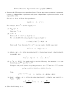 Exponentials And Logs Worksheet With Answer Key