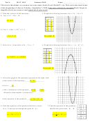 Test 4 Mat 1101 Functions And Equations Worksheet With Answer Key - 2010