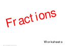 Identifying Fractions Worksheet